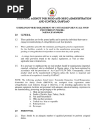 Guidelines For Establishment of Cottage and Kitchen Scale Food Industries X