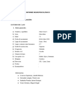 Modelo de Informe Neuropsicológico