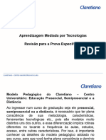 Aprendizagem Mediada Por Tecnologias Revisão para A Prova Específica 1