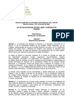 Ley de Educacion Del Estado Libre y Soberano de Chiapas