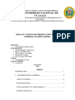 Costo de Producción de Una Panificadora - Economía V B