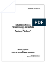 Educación Cívica: Organización Del Estado y Poderes Públicos