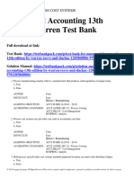 Managerial Accounting 13th Edition Warren Test Bank 1