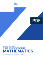 Caie Checkpoint Mathematics Algebra v1