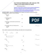 Basic Technical Mathematics With Calculus 10th Edition Washington Test Bank 1