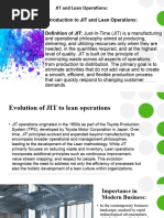 JIT and Lean Operations