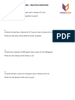 Density Mass Volume