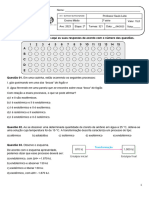 Avaliação A3 - 2 Etapa - Química e Química Aplicada - Turma 321 - Adaptada 2023