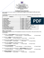 Combined Tenses Exercises.12 Tenses For English 9