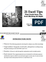 21 Execl Tips