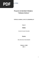 Esquema Informe Final PROYECTO DE IDENTIDAD VALLEJIANA 2022-I