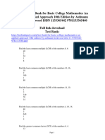 Test Bank For Basic College Mathematics An Applied Approach 10th Edition by Aufmann Lockwood ISBN 1133365442 9781133365440