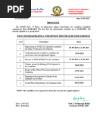 PRESS NOTE CPGET - 2023 REGISTRATION & WEB OPTIONS FIRST Revised PHASE SCHEDULE