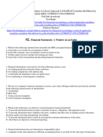 Test Bank For Financial Accounting A Critical Approach CANADIAN Canadian 4th Edition by John Friedlan ISBN 1259066525 9781259066528