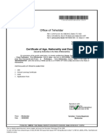 Office of Tehsildar: Certificate of Age, Nationality and Domicile