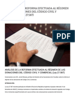 ANÁLISIS DE LA REFORMA EFECTUADA AL RÉGIMEN DE LAS DONACIONES DEL CÓDIGO CIVIL Y COMERCIAL (Ley 27.587) - Facultad de Derecho UNLZ