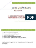 Tema 3. Relaciones Integrales para Un Volumen de Control