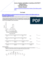 Test Bank For Introductory Statistics 2nd Edition Gould Ryan 0321978277 9780321978271