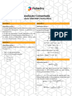 (Resolução) 1° Poliedro Unicamp 2022 - 1° Fase