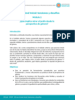 ESI en El Nivel Inicial: Tensiones y Desafíos: Módulo 2 ¿Qué Implica Mirar Al Jardín Desde La Perspectiva de Género?