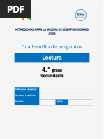 Cuadernillo de Lectura 4° Grado de Secundaria 2023