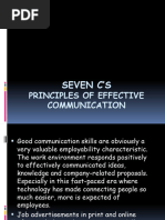 The Seven Cs of Communication