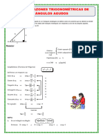 Razones Trigonometricas de Angulos Agudos para Primeroo de Secundaria