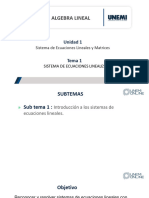 Algebra Lineal: Unidad 1