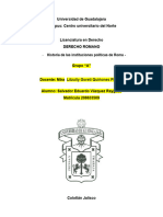 Historia de Las Instituciones Políticas de Roma