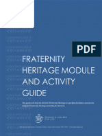 Fraternity Heritage Module and Activity Guide