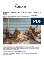 Raising Chickens 101 - How To Build A Chicken Coop - DIY Chicken Coop - The Old Farmer's Almanac