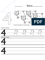 Printable Number 4 Worksheets For Kindergarten - Kidsworksheetfun D3F