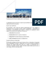 Globalizacion de Los Mercados Mundiales y Bloques y Acuerdos Economicos Mundiales