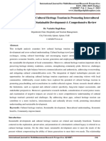 Exploring The Role of Cultural Heritage Tourism in Promoting Intercultural Understanding and Sustainable Development-A Comprehensive Review