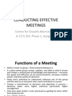 Conducting Effective Meetings