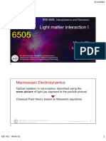 Week02 Light Matter Interaction I