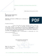 Oficio 034 e 036 Solicitacao Prefeitura Palco Tendas e Banheiros Quimicos para A Festa Junina