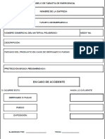 Modelo Targeta Emergencia