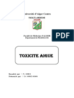 Toxicité Aigue 2023