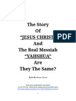 The Story of "JESUS CHRIST" and The Real Messiah "YAHSHUA" Are They The Same