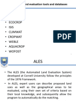 Automatic Land Evaluation Tools and Databases