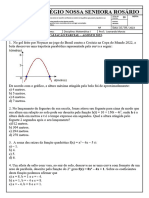 Avaliação Parcial de Matemática I - 9-Ano