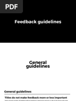 Feedback - Guidelines