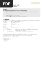 Sample Code Humidity Sensor SHTXX