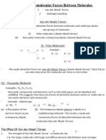 Chapter 7 Intermolecular Forces Between Molecules