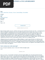 The Difference Between A Cult and Religion - Free Essay Example - 2266 Words