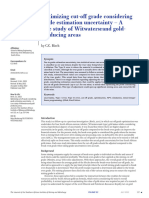 Optimizing Cut-Off Grade Considering Grade Estimation Uncertainty - A Case Study of Witwatersrand Gold-Producing Areas