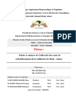 Etude Et Analyse de L'efficacité Des Eaux de Refroidissement de La Raffinerie de Sbaâ - Adrar