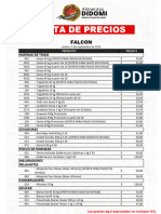 Lista de Precios Falcon 05-09-23