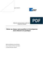 Gérer Sa Classe Sans Punition Ni Récompense de La Théorie À La Pratique